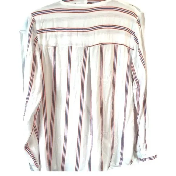 Vero Moda StripedHanna Shirt or Blouse Red White & Blue Size Large New With Tag  - Picture 6 of 11